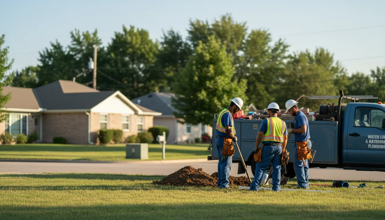 Residential water line and bathroom plumbing service in Mangham, LA
